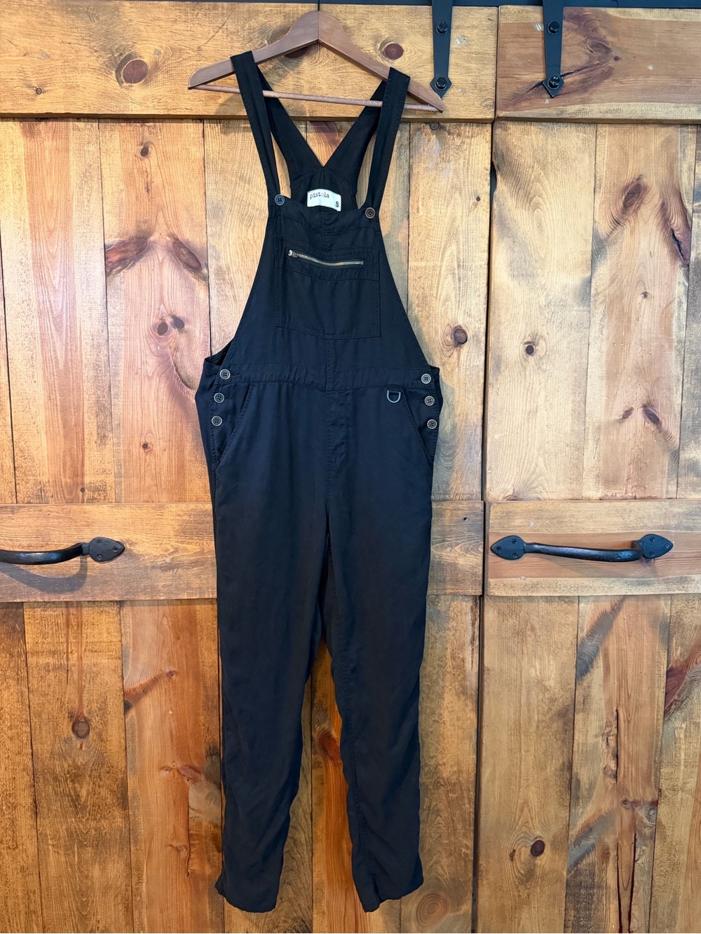 Pistola Black Casual Utility Overalls Size Small